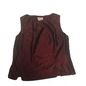 Coldwater Creek Top 12 Burgundy Party Career Office Disco Fairy Goth Witchy USA